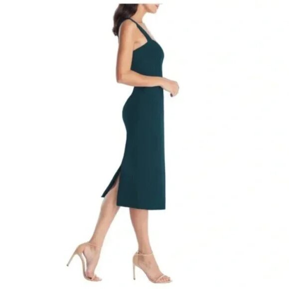 DRESS THE POPULATION Nicole Sweetheart Neck Cocktail Dress in Pine Size XX-Large - Picture 2 of 11